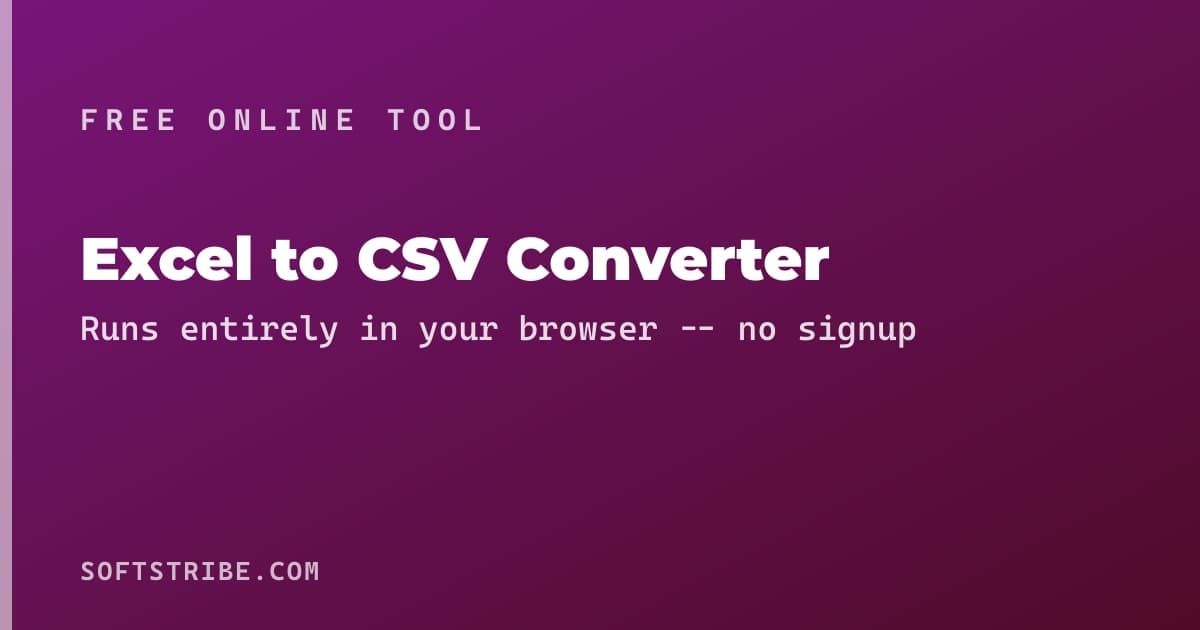 Excel to CSV Converter