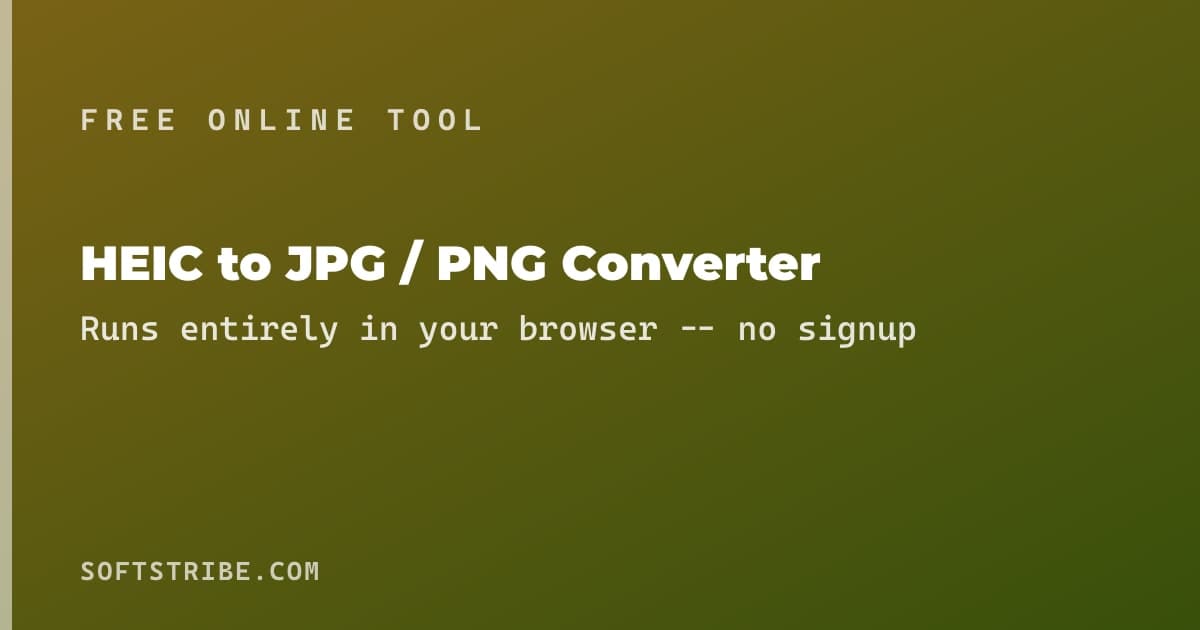 HEIC to JPG / PNG Converter
